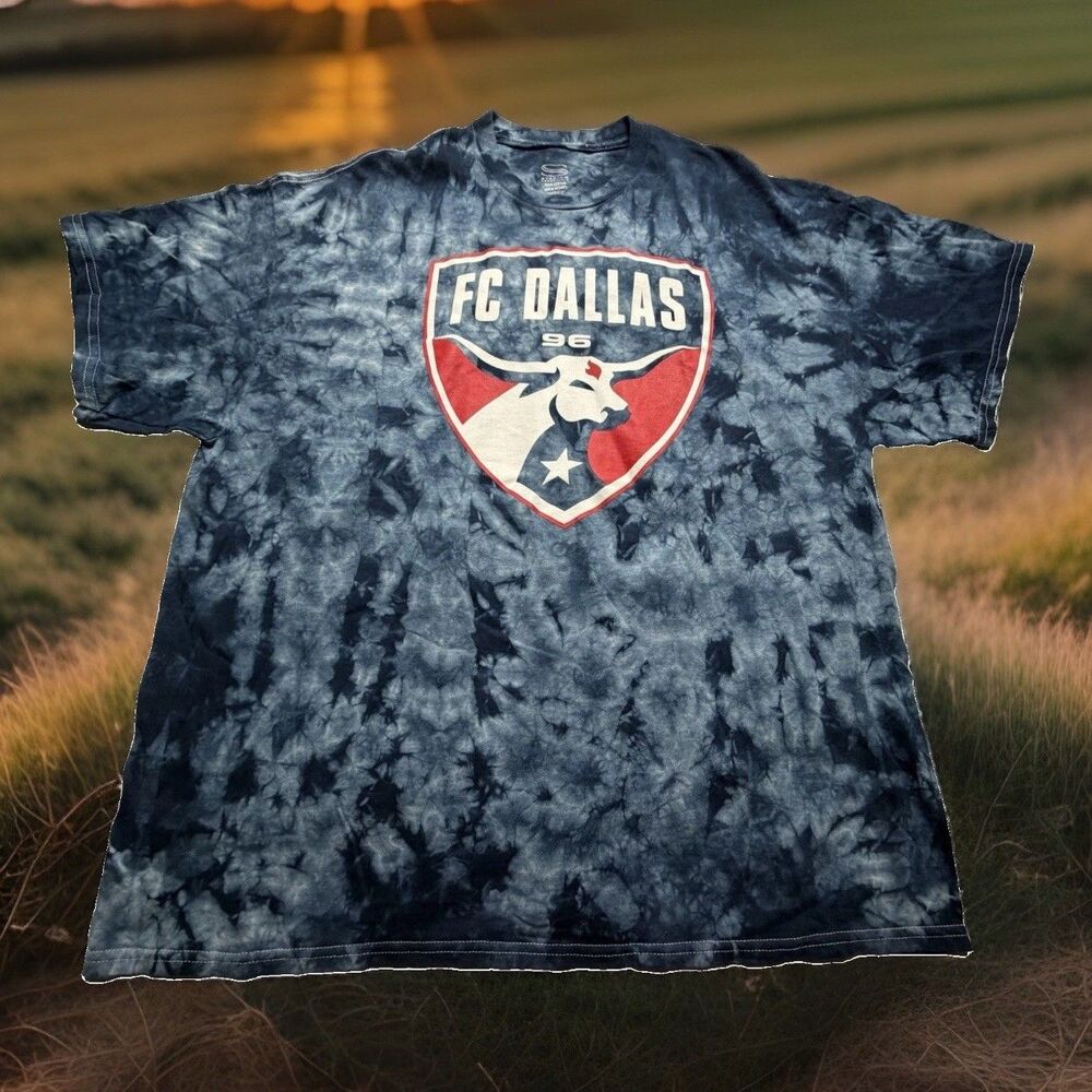 Dallas FC Soccer 96 Acid Wash Athletic SS Shirt Adult Stadium Sz XL D022